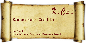 Karpelesz Csilla névjegykártya